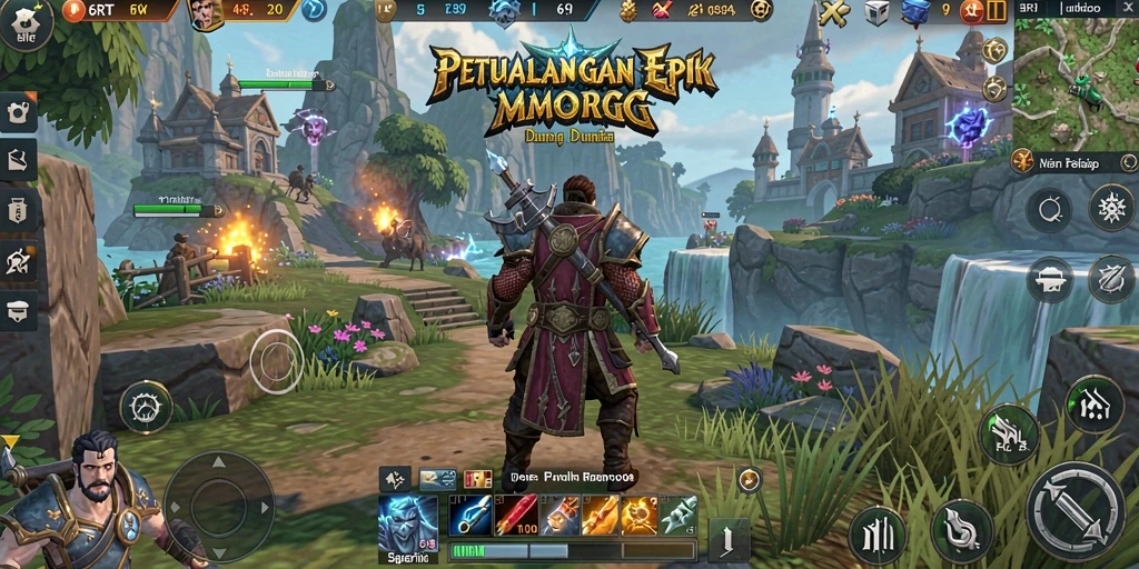 Screenshot gameplay 6RT menampilkan pertempuran epik antar pemain.
