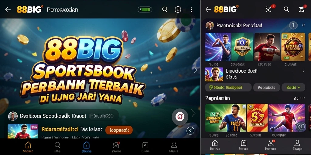 Tampilan menakjubkan dari gameplay taruhan Sportsbook di 88BIG.