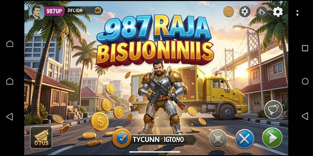 Tampilan gameplay menarik dari 987UP dengan elemen Tycoon yang mendebarkan.