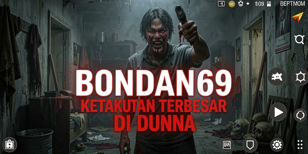 Tampilan gameplay menyeramkan di BONDAN69 dengan monster yang mengintai.