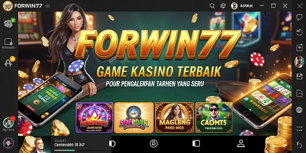 Tampilan menarik dari permainan kasino terbaik di FORWIN77.