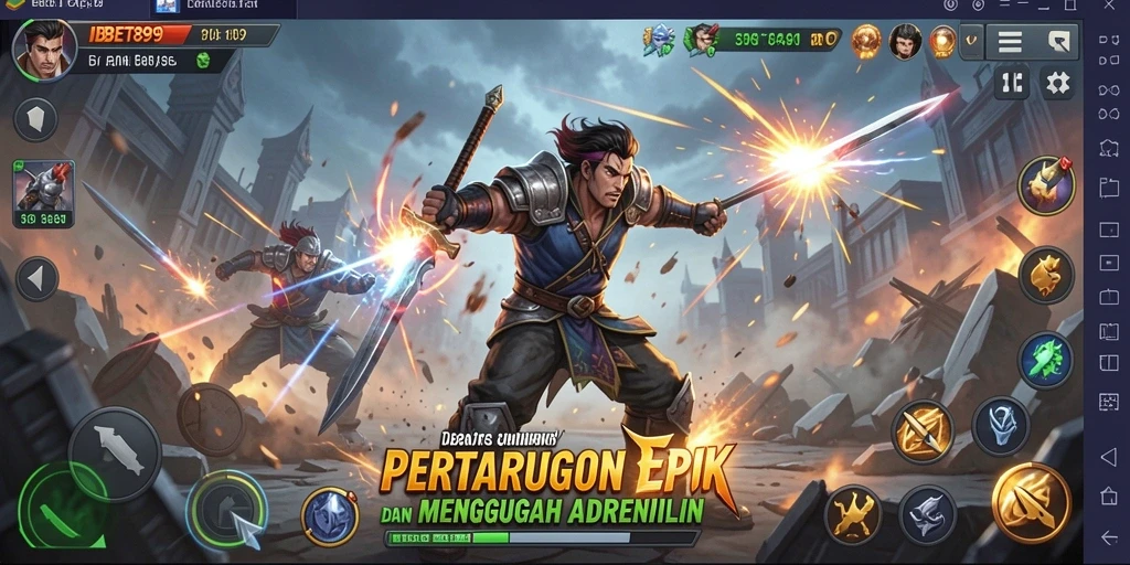 Tampilan gameplay IBET899 yang penuh aksi dan seru.