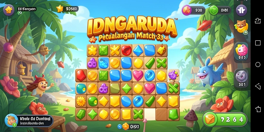 Screenshot IDNGARUDA menampilkan gameplay seru di dunia Match-3.