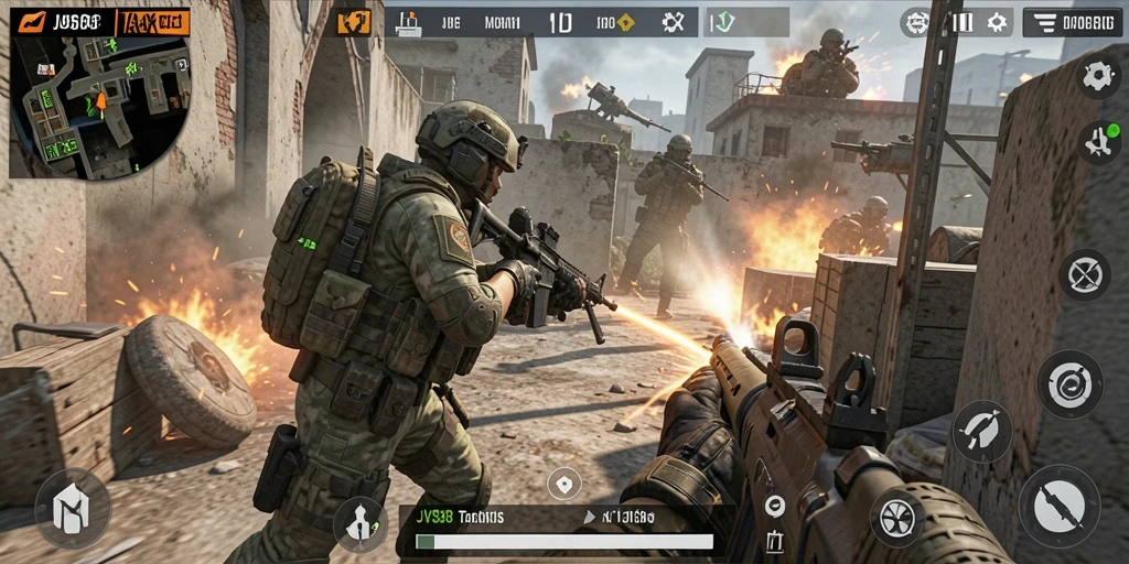 Gameplay menegangkan dalam JVS88 dengan aksi tembakan yang mendebarkan.