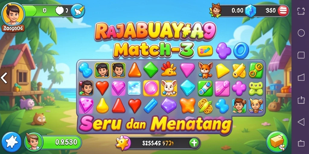 Tampilan gameplay menawan dari RAJABUAYA89 yang penuh dengan warna.