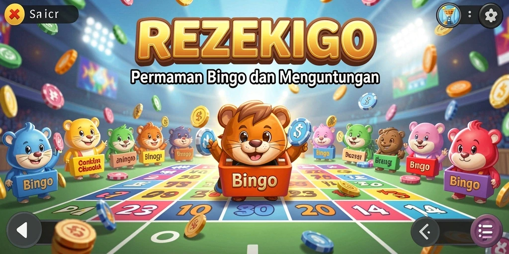 Gameplay seru Bingo di REZEKIGO dengan hadiah menarik.