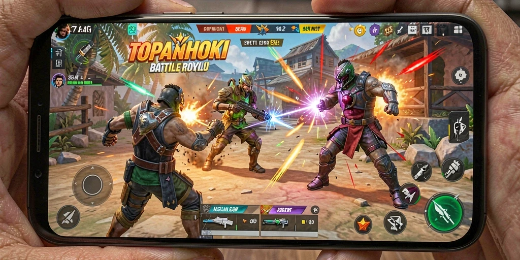 Gameplay dinamis dengan aksi seru di TOPANHOKI.