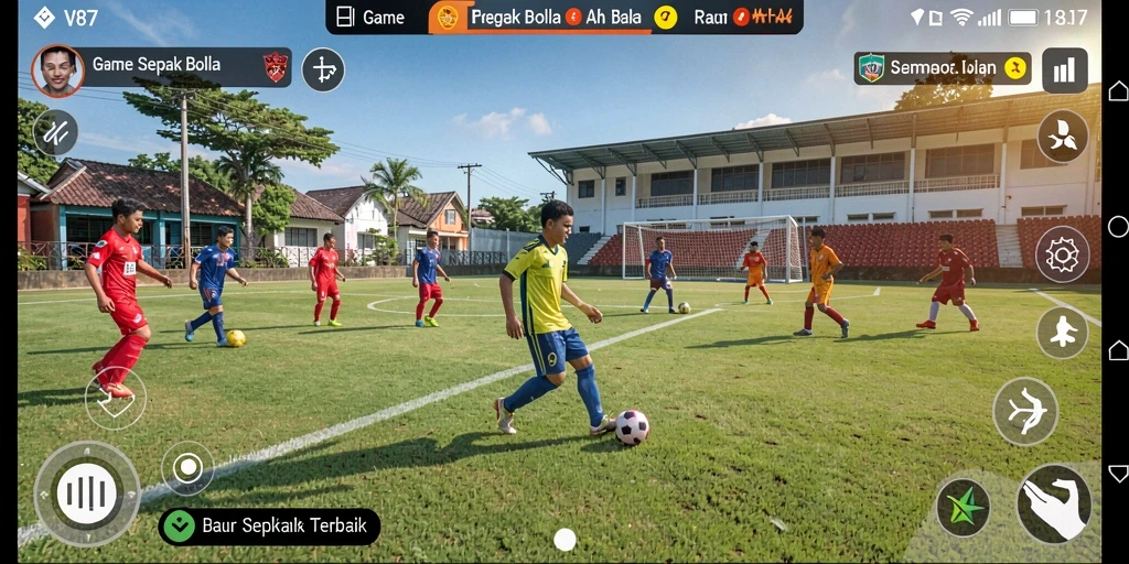Tampilan gameplay V87 yang mendebarkan dan realistis.